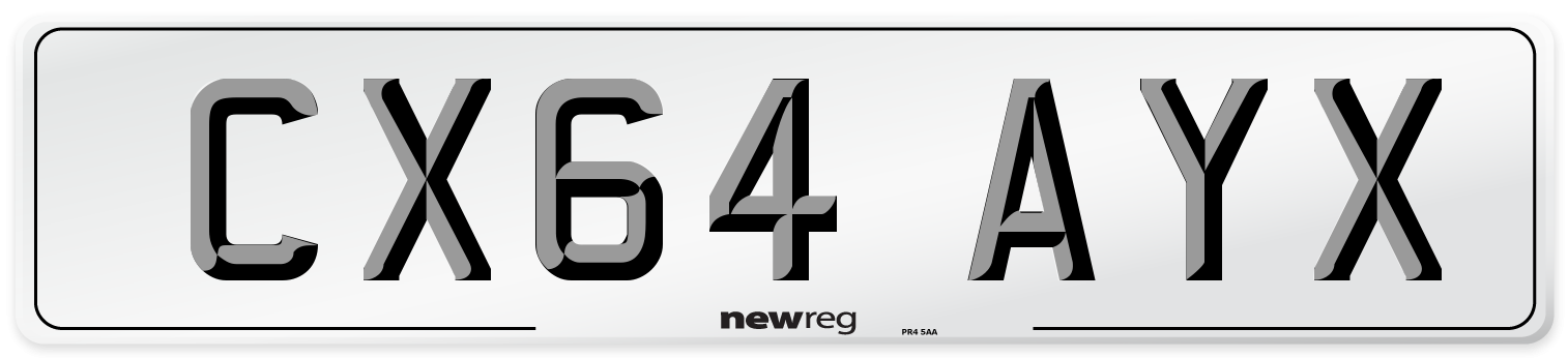 CX64 AYX Number Plate from New Reg